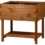 Dobar Hochbeet Kubus 2.0 78 x 58 x 78 cm Braun
