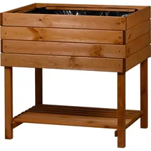 Dobar Hochbeet Kubus 2.0 78 x 58 x 78 cm Braun