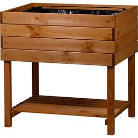 Dobar Hochbeet Kubus 2.0 78 x 58 x 78 cm Braun