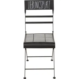 levandeo Balkon Set Lieblingsplatz Metall Schwarz Garten 3tlg Sitzgruppe Gartenmöbel Deko - Schwarz