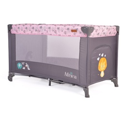 Cangaroo Reisebett Africa Laufstall Seiteneingang Matratze Sichtfenster Tasche rosa