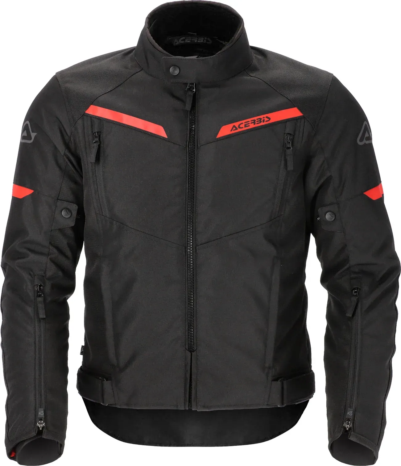 Acerbis X-Street, veste textile imperméable - Noir/Rouge - XXL