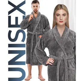 hammetex Bademantel Unisex Grau S-M