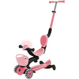 Globber Scooter Go-Up Baby 360 coral pink-pastellrosa mit Leuchtrollen, Leuchtmodul