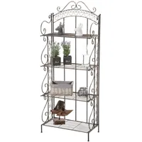 TPFGarden Standregal, Braun, Metall, 61x153x33 cm, Wohnzimmer, ,