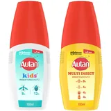 Autan Multi Insect Pumpspray, Multi-Insektenschutz vor Mücken, Stechfliegen und Zecken,100 ml + Autan Kids Pumpspray, Insektenschutzspray für effektiven Schutz gegen Mücken und Zecken, 100 ml