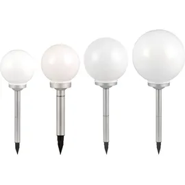 ETC Shop 4er Set LED Solar Kugelleuchten in verschiedenen Größen