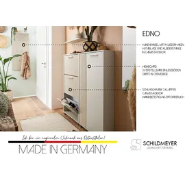 Schildmeyer Edno Highboard 59,8 x 124 x 19,5 cm Cremebeige / Canasta-Dekor