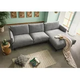 MASSIVMOEBEL24.DE Ecksofa 285x161x81 Silikon-Feder Mix grau TRIENT