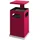 V-Part Ascher-Papierkorb mit abnehmbarem Dach 70 Liter, Rot