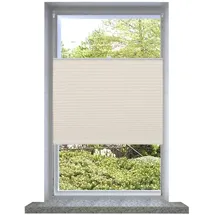 vidaXL Plissee Faltrollo 40 x 200 cm beige/weiß