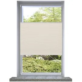 vidaXL Plissee Faltrollo 40 x 200 cm beige/weiß