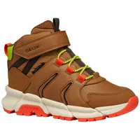 GEOX J FLEXYPER Plus Boy Ankle Boot, Brown/ORANGE, 38
