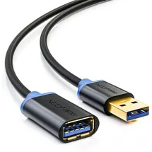 deleyCON USB 3.0 1,5 m Schwarz/Blau