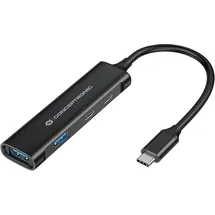 Conceptronic HUBBIES12B 4-Port USB 3.2 Gen 1 Hub, USB-C-Anschluss