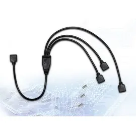 Inter-Tech RGB Verteiler, Y-Kabel, 3 fach, 12V, 48cm