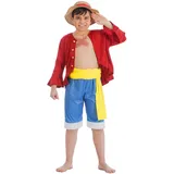 Chaks One Piece Kostüm Monkey D. Ruffy Kinder 128