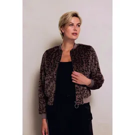 Zhrill Blouson ZHGIULIA moderner Look, aus Kunstfaser, Regular Fit, mit Eingrifftaschen braun S (36)