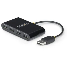 Startech StarTech.com 4-Port USB 2.0 Hub, USB Bus Powered, Small Travel Mini USB Hub, USB Adapter/Verteiler, Mobiler USB Hub, 480Mbps, Overcurrent Protection (OCP) - - Adapter Hubs