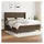 vidaXL Boxspringbett mit Matratze Dunkelbraun 180x200 cm Stoff