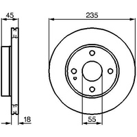Bosch Bremsscheibe [Hersteller-Nr. 0986478241] für Mazda: