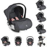 Moni Babyschale Trio i-Size (40 - 87cm) Adapter, Fußabdeckung, weiches Kissen rosa
