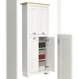 VCM Holz Flurschrank 5 Fächer Badezimmerschrank Maße: H. 184 x B. 72 x T. 32 cm