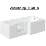 Solarna 170x85/70cm Badewanne mit Tür Seniorenbadewanne, Rechts, ohne Duschkabine