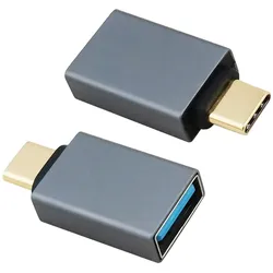 Helos Adapter OTG, USB 3.1 A Buchse/Type-CTM Stecker, PREMIUM, anthrazit