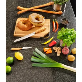 Rösle Artesano Brotmesser 22 cm Olivenholz, Wellenschliff, ergonomischer Griff, antibakteriell, korrosionsbeständig