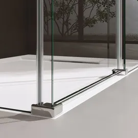 SoGood doporro Eck-Duschkabine Eckdusche 80x110x195cm Duschabtrennung mit Schiebetür ESG-Sicherheitsglas Klarglas 4-Punktbefestigung inkl....
