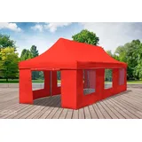 Faltpavillon Faltzelt Pavillon 3x9 Rot Gartenzelt Klappzelt Wasserdicht