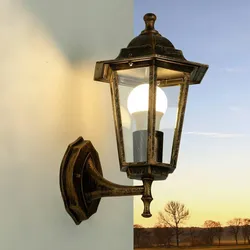 Licht-Erlebnisse Nostalgische Wandlaterne PARIS in Kupfer Antik für Außen wetterfest IP44 E27 Rustikale Balkon Lampe Outdoor, CX220913