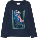 S.Oliver - Longsleeve mit Dino-Print, Kinder, blau, 92/98