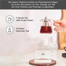 KARACA Giza Gläserne Teekanne