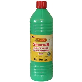 Favorit Spiritus 1000 ml; geeignet für Haushalt, Auto und Freizeit; aus reinem Bio-Alkohol mit Spritzausgießer und kindersicherem Verschluss