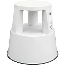 PROREGAL Kunststoff-Rolltritt | Höhe 44cm | Traglast  150kg | inkl. 3 Federrollen | Kunststoff | rutschfeste Standfläche