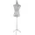 MCW Schneiderpuppe T223, Schaufensterpuppe Torso weiblich, Fiberglas Weiß mit Blumen