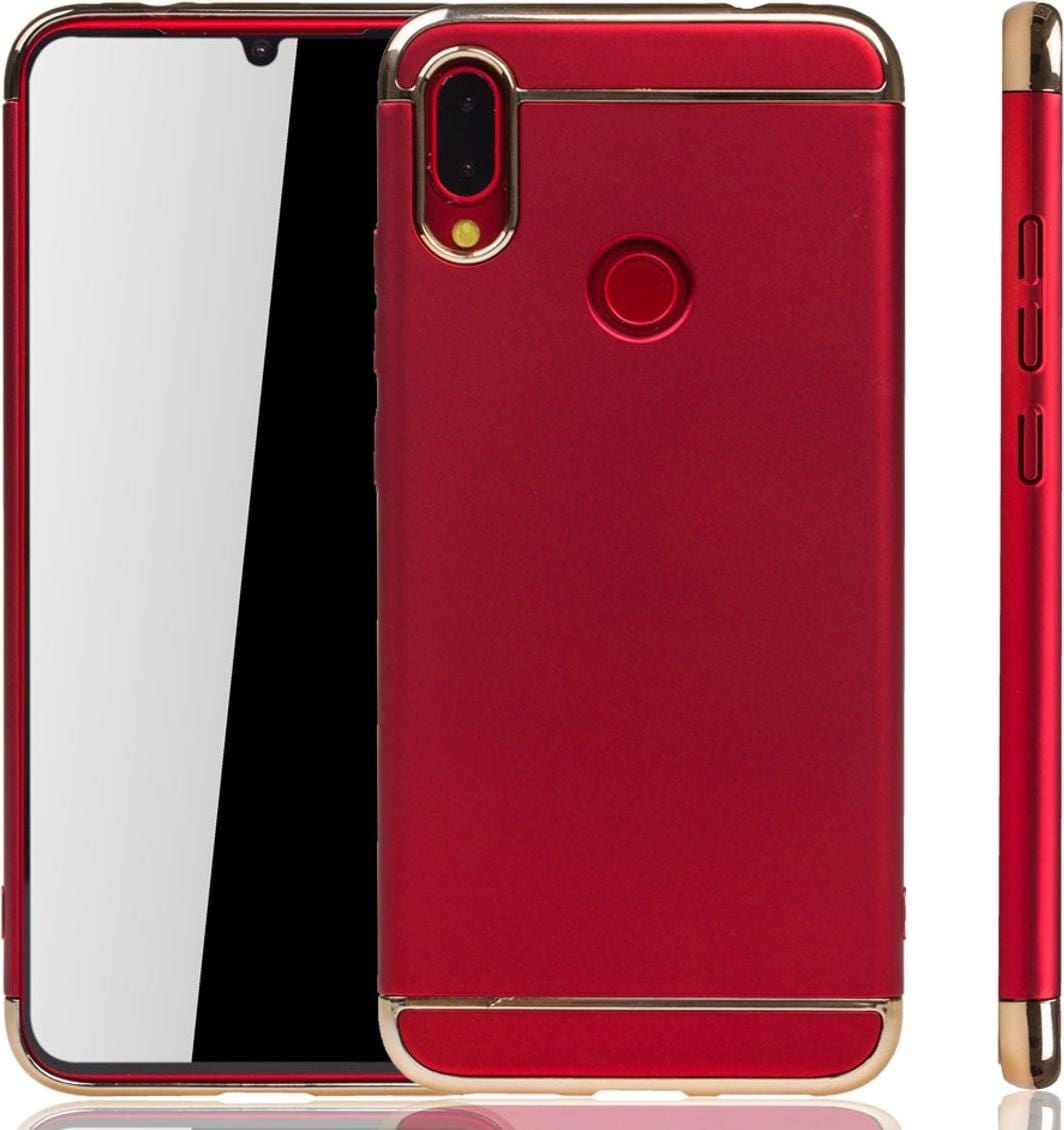 König Design Xiaomi Redmi Note 7 Hülle Case Handy Cover Schutz Tasche Schutzhülle Bumper Rot (Xiaomi Redmi Note 7 Pro, Xiaomi Redmi Note 7), Smartphone Hülle, Rot