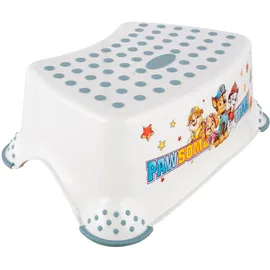 KEEEPER Paw Patrol Tritthocker, Ab ca. 3 bis ca. 14 Jahre, Anti-Rutsch-Funktion, Tomek, Weiß