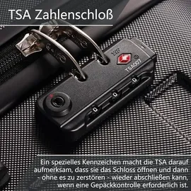 ouzzo LuxusKollektion Premium 4-Rollen Cabin 55 cm / 40 l schwarz