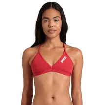 Arena TEAM Bikinitop Damen Einfarbig - Red/White - 40