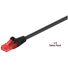 MicroConnect U/UTP Cat6 15m Schwarz 5er-pack = Microconnect V-UTP615SVP Netzwerkkabel (U/UTP, CAT6, 15 m), Netzwerkkabel