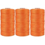 3 Stücke 1.5mm Polyester Garn,MoreChioce Polypropylen-Kordel Makramee-Kordel Makramee Seil Häkelgarn Makramee Garn Polyester Macrame Cord Häkeltasche Kordel für Strickwaren,Orange