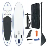 vidaXL SUP Board Aufblasbar Blau und Weiß