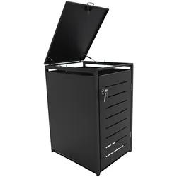 DEGAMO Mülltonnenbox KÖLN 60x62x102cm für Tonnen 120 Liter, Stahl anthrazit