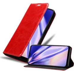 Cadorabo Book Invis. Magnet Hülle (Motorola Moto E30, Motorola Moto E40, Motorola Moto E20), Smartphone Hülle, Rot