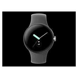 Google Pixel Watch LTE polished silver Sportarmband charcoal