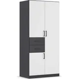 Rauch Drehtürenschrank MAIKA 91 x 197 x 54 cm Grau