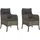 vidaXL Gartenstuhl 54,1 x 62,6 x 32,3 cm grau 2 St.